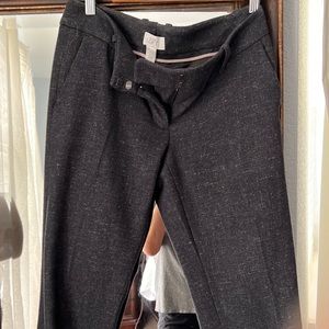 Gray wool cropped pants.
